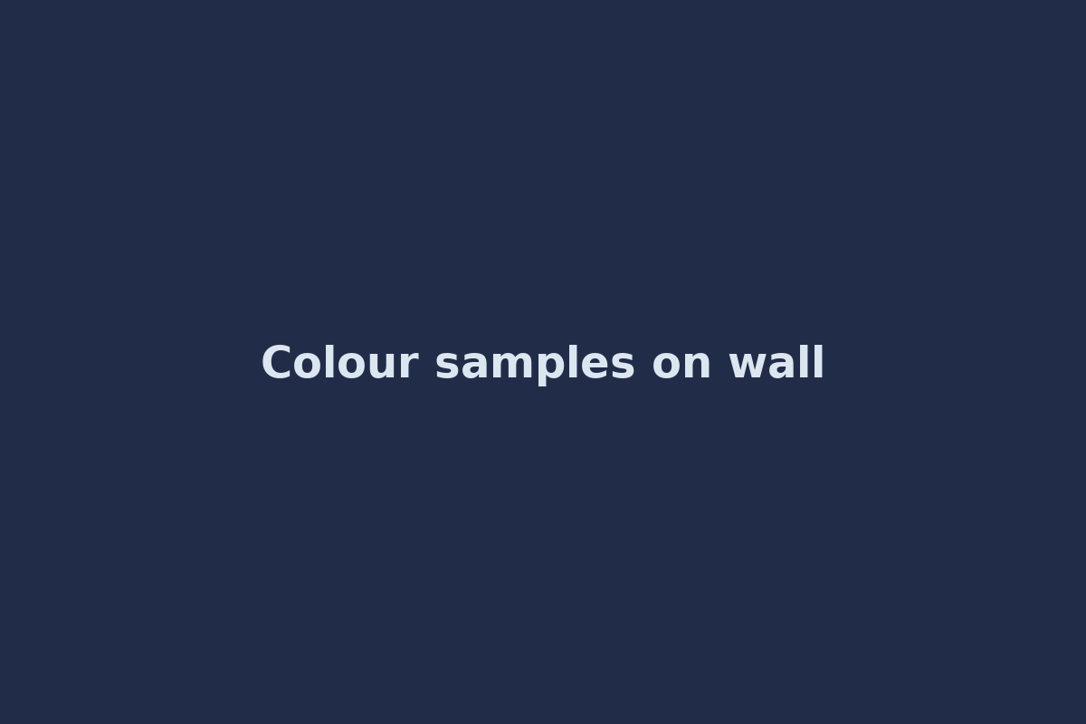 Colour samples on wall