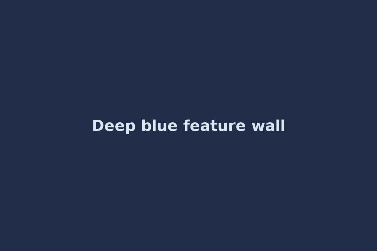 Feature wall in deep blue