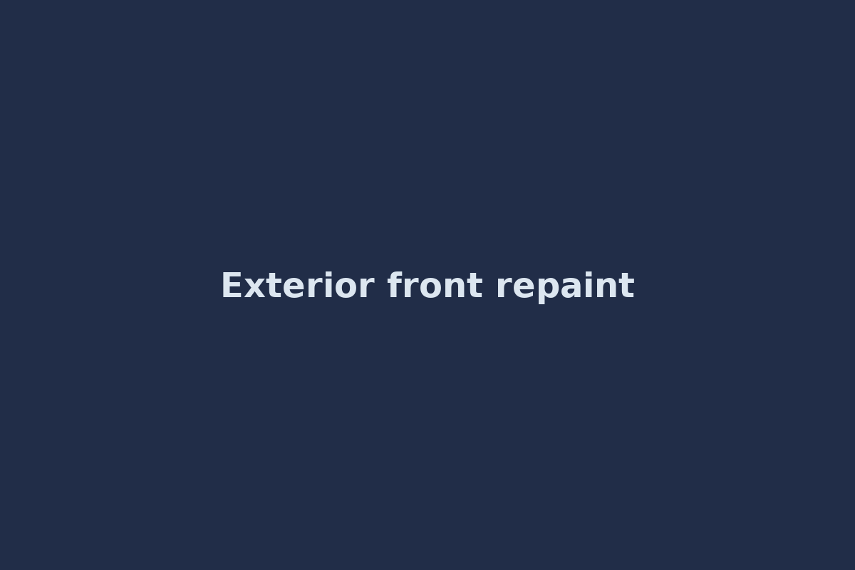 Exterior front repaint
