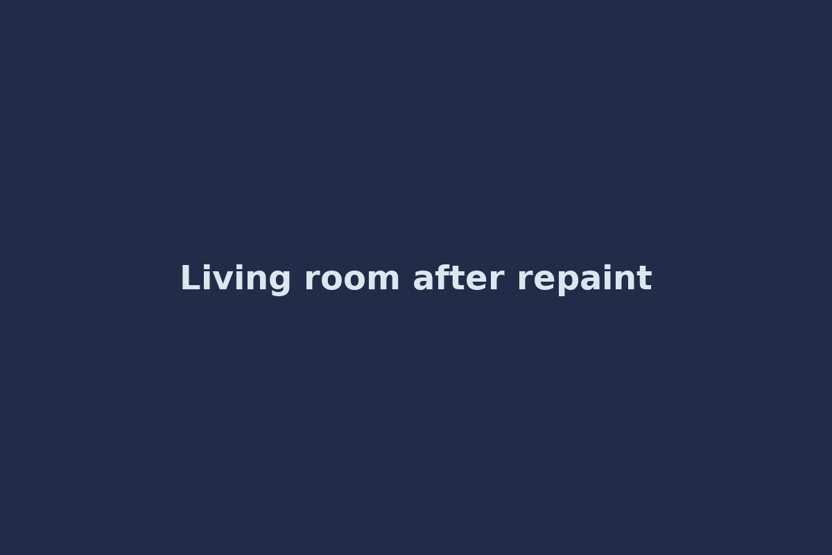 Living room after repaint